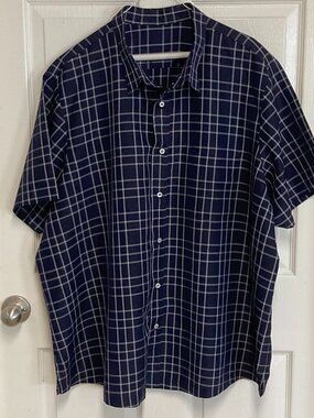 Men's dress shirt no brand no size tag blue estimated size 3X
